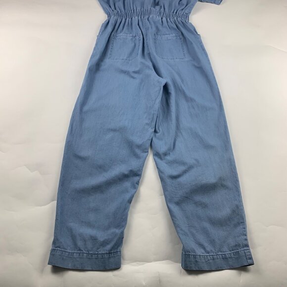 Universal Thread Light Wash Denim Chambray Button Front Jumpsuit 6 - Picture 8 of 8